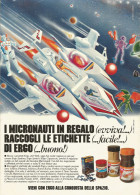 Ergo Regala I Micronauti, Pubblicità Vintage 1980, 20 X 28 Cm. - Werbung