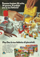 Play Das, La Tua Fabbrica Di Giocattoli, Pubblicità Vintage 1980, 20 X 28 - Werbung