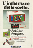 Cinevisor E Projector Mupi, Goldrake, Pubblicità Vintage 1980, 20 X 28 - Werbung