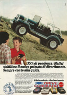 Mattel Drive Command, Jeep Renegade, Pubblicità Vintage 1980, 20 X 28 - Werbung