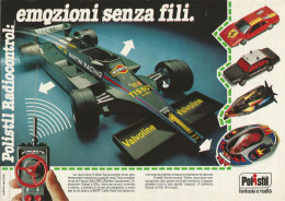 Polistil Radiocontrol, Martini Racing, Pubblicità Vintage 1980, 20 X 28 - Werbung