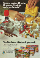 Play Das, Oche, Pecore, Pulcini, Pubblicità Vintage 1980, 20 X 28 - Publicités