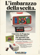 Cinevisor E Projector Mupi, Goldrake, Pubblicità Vintage 1980, 20 X 28 - Publicités