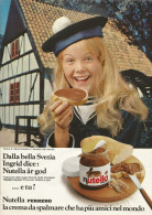 Nutella, Bambini Del Mondo, Svezia, Pubblicità Vintage 1979, 20 X 28 Cm - Werbung