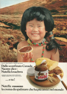 Nutella, Bambini Del Mondo, Canada, Pubblicità Vintage 1980, 20 X 28 Cm - Publicités
