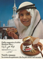 Nutella, Bambini Del Mondo, Arabia, Pubblicità Vintage 1981, 20 X 27 Cm - Publicités