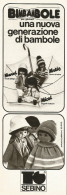 Bimbambole SEBINO, Pubblicità Vintage 1980, 9 X 28 - Werbung