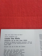 Doodsprentje Lieske Van Wiele / Hamme 26/11/1915 - 10/3/1983 ( Roger Hoste ) - Religión & Esoterismo