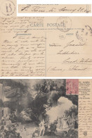 BOITE RURALE SAVOIE CP 1906 MONTMELIAN T84 + BOITE RURALE B = SAINT PIERRE DE SOUCY - 1903-60 Säerin, Untergrund Schraffiert
