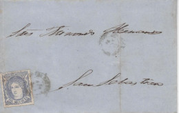 TOLOSA A SAN SEBASTIAN 1870 - Cartas & Documentos