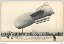 BALLON DIRIGEABLE VILLE DE PARIS D'HENRY DEUTSCH - Luchtschepen