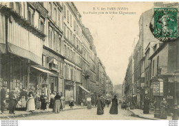 PARIS XVIIIe RUE POULET PRISE DE LA RUE CLIGNANCOURT - Arrondissement: 18