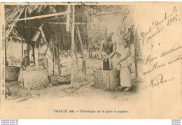 TONKIN PILONNAGE DE LA PATE A PAPIER - Viêt-Nam
