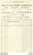 PARIS A L'ENTRACTE 1937 BUVETTE DU CINEMA PARMENTIER MAISON C. VINCENT - 1900 – 1949