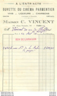 PARIS A L'ENTRACTE 1938 BUVETTE DU CINEMA PARMENTIER MAISON C. VINCENT - 1900 – 1949