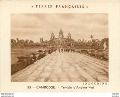 CAMBODGE TEMPLE D'ANGKOR  LES TERRES FRANCAISES FORMAT 10.50 X 8 CM - Autres & Non Classés