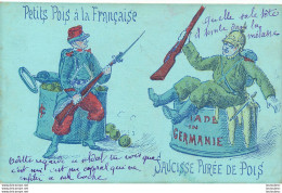 PETITS POIS A LA FRANCAISE  CASQUE A POINTE - Guerra 1914-18