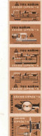 Czech Republic,6 X Matchbox Labels, TOS Kuřim - Závod Lipník N. B., The Machine Shop, Lathes Grinders Cutters - Luciferdozen - Etiketten