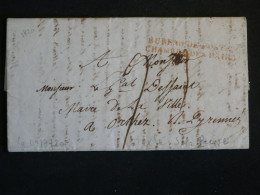 DP3  FRANCE  LETTRE  1820 BUREAU CHAMBRE DES PAIRS  EN ROUGE A ORTHEZ  ++ AFF. INTERESSANT++ - 1801-1848: Vorläufer XIX
