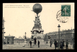 92 - NEUILLY-SUR-SEINE - MONUMENT ELEVE AUX AERONAUTES DU SIEGE DE PARIS 1870 - Neuilly Sur Seine