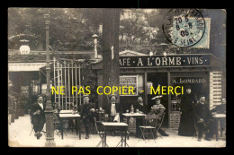92 - BOULOGNE - ? - CAFE DE L'ORME, CACHET POSTAL BLD DE STRASBOURG, BOULOGNE/SEINE - CARTE PHOTO ORIGINALE - VOIR ETAT - Boulogne Billancourt