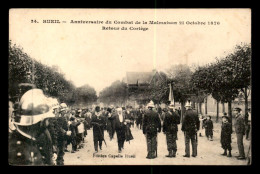 92 - RUEIL-MALMAISON - ANNIVERSAIRE DU COMBAT DE LA MALMAISON DU 21 OCT 1870 - RETOUR DU CORTEGE - GUERRE DE 1870 - Rueil Malmaison