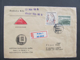 BRIEF Praha V Místě R,  Nachnahme Auto 1950 // Aa0200 - Briefe U. Dokumente