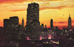 MANHATTAN, NEW YORK, EMPIRE STATE BUILDING, SKYLINE, NIGHT, UNITED STATES, POSTCARD - Manhattan