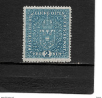 AUTRICHE 1916 Armoiries  Yvert 158 NEUF* MH Cote 4 Euros - Unused Stamps