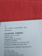 Doodsprentje Celestine Verbeke / Hamme 11/2/1908 - 30/6/1991 ( Frans Neus / Alfred De Grave ) - Religione & Esoterismo