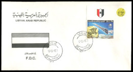 LIBYA 1977 IMPERFORATED Concorde Aviation France UPU (corner FDC) - Concorde