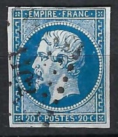 FRANCE Classique, B Obl. PC Des Villes Sur TP Isolés: PC 1102 (Dijon,1) Sur Y&T 14A - 1853-1860 Napoleon III