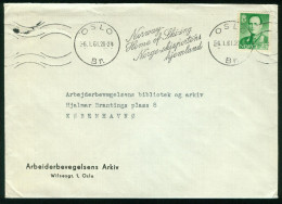 Br Norway, Oslo 1961 Cover > Denmark (Arbeiderbevegelsens Arkiv) #bel-1061 - Lettres & Documents