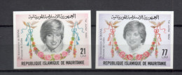 MAURITANIE    N° 507 + 508   NON DENTELES   NEUFS SANS CHARNIERE   COTE ? €   LADY DIANA - Mauritanie (1960-...)