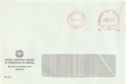 PORTUGAL. METER SLOGAN. BANCO ESPIRITO SANTO E COMERCIAL DE LISBOA. BANK. 1973 - Postmark Collection