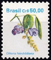 Timbre-poste Gommé Dentelé Neuf** - Clitoria Fairchildiana, Le Sombreiro - N° 1964 (Yvert Et Tellier) - Brésil 1990 - Nuovi