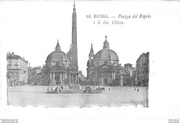 ROMA -Piazza Del Popolo E Le Due Chiese - Precursore Vecchia Cartolina - Places & Squares
