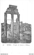 ROMA - Tempio Di Castore E Polluce.- Precursore Vecchia Cartolina - Andere Monumenten & Gebouwen