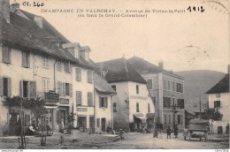 CHAMPAGNE-EN-VALROMEY (Ain). Avenue De Virieu-le-Petit. (au Fond Le Grand-Colombier) - Unclassified