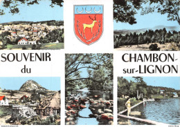 [43] Souvenir Du Chambon-sur-Lignon Cpsm Multivues 1969 - Blason - Le Chambon-sur-Lignon