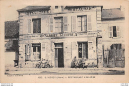 [02] Aisne >VIERZY - Restaurant LEULIÈRE Avec Cachet Du Successeur Au Dos Hôtel-Restaurant BERNAS - Autres & Non Classés