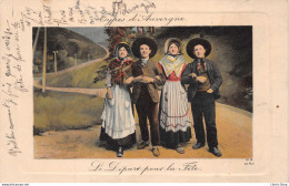 Folklore > Costumes > Personnages -Types D'Auvergne...Le Départ Pour La Fête. - Bekende Personen