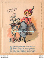 Carte-lettre Double 1er Avril  ± 1900 Illustration Et Propos Médisants Anonymes - Caran D'Ache ? - Erster April