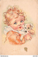 DESSIN PORTRAIT ENFANT ET SON PETIT CHIEN - CHILD AND HIS LITTLE DOG PORTRAIT - Kindertekeningen