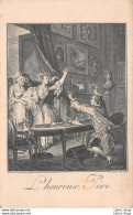 Publicité BEE'S POLISH Reproduction De Gravure De Jean Charles Baquoy D'après Moreau "L'Heureux Père" - Publicité