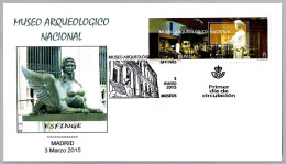 Museo Arqueologico Nacional - ESFINGE - SPHINX. FDC Madrid 2015 - Mythology