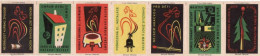 Czech Republic, 7 X Matchbox Labels, Fire Protection, Fire Cock, - Scatole Di Fiammiferi - Etichette