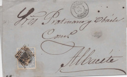 ALCARAZ CC A ALBACETE 1871 - Cartas & Documentos