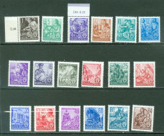 DDR  Yvert  117/134  * *  SUP  - Unused Stamps