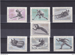 AUTRICHE 1963 JEUX OLYMPIQUES INNSBRUCK Yvert 974-980, Michel 1136-1142 NEUF** MNH Cote 5 Euros - Unused Stamps
